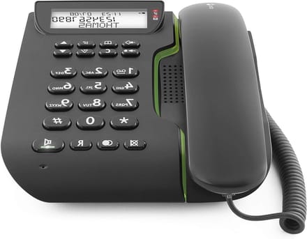 Vaste Telefoon - Huistelefoon - Thuis Bellen - Groot Toetsenbord - 24 cm - Zwart