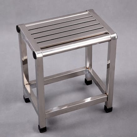 Douchekruk - Douchestoel - Veilig Douchen - Roestvrij Staal - 34 cm - Zilver
