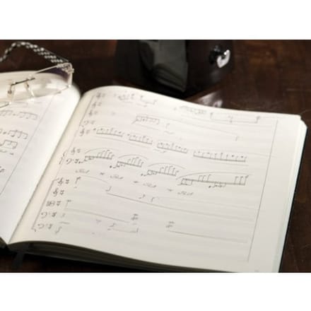 Leuchtturm1917 notitieboekje met notenbalken master slim a4+ zwart