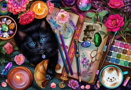 Bluebird Puzzle dieren legpuzzel Crafty Cats 1000 stukjes karton.