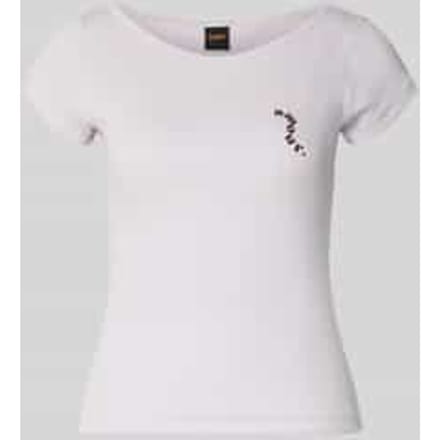 Slim fit T-shirt van katoenmix Model 'C_Etine'
