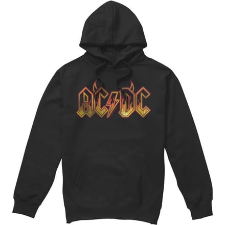 AC/DC Heren Fire Logo Hoodie (Zwart)