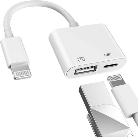 USB Adapter - USB Hub - Apparaten Koppelen - Twee Poorten - 146 cm - Zwart
