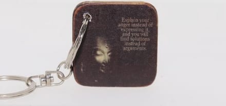 Quote sleutelhanger 3x3 cm Explain your anger