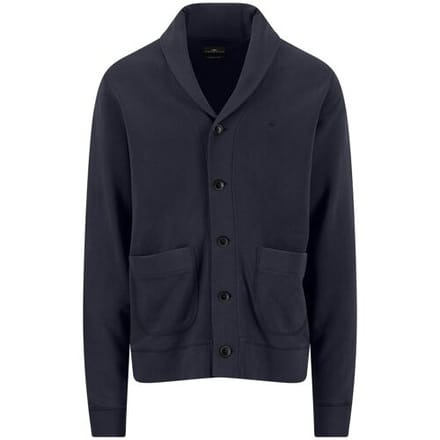 Fynch-Hatton Vest Sweat Jacket Garment Dyed Navy / male