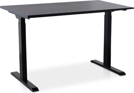 Zit-sta bureau snelslinger verstelbaar - MRC FAST FLEX | 140 x 80 cm | frame zwart - blad zwart eiken