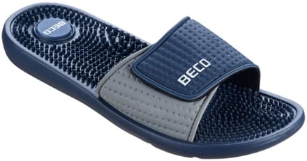 Beco Slippers Met Massagevoetbed | Donkerblauw/grijs - 38
