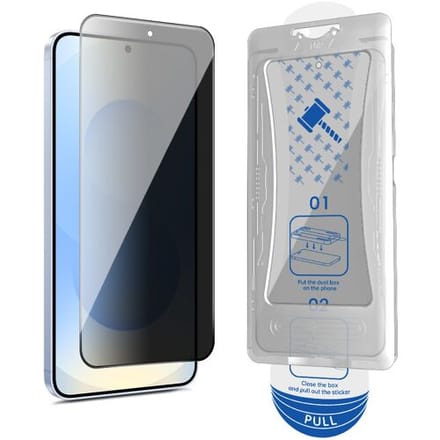 Coverzs Privacy Screenprotector - Geschikt voor Samsung Galaxy S26 - Tempered Glass - Met Montage Frame (2-Pack)