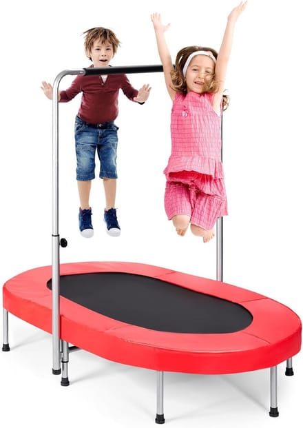 Inklapbare Trampoline voor Binnen en Buiten met Verstelbare Leuning