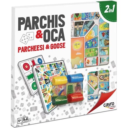 Parcheesi en gans houten bordspellen set, compleet Cayro