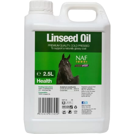NAF - Lijnzaad Olie - Vacht & Spijsvertering - 5 Liter