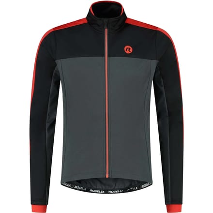 Rogelli Freeze Heren Fietsjack Winter - Winddicht - Grijs/Zwart/Rood