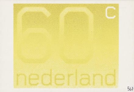 Briefkaart met afbeelding Cijfer postzegel