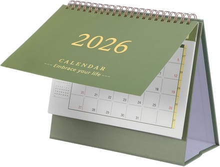 Tafelkalender 2025-2026 Staand Opvouwbaar Mini Planner voor Bureau Thuis Kantoor School