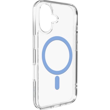 Puro Lite Mag TPU+PC Case Compatible with MagSafe for iPhone 17 - Transparent with Blue Ring