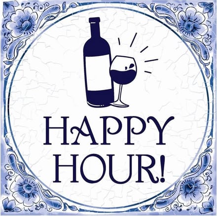 Tegels delfts blauw - Happy hour!