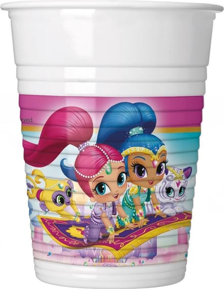 Procos Feestbekers Shimmer & Shine 200 Ml Wit 8 Stuks