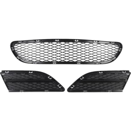 Voorbumper Ondergrille 51117198906 Voorgrille met Mistlichtgrille voor 3 Serie E90 E91 black
