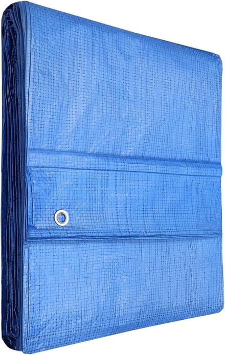 Waterdicht Afdekzeil Polyethyleen Blauw 8 x 12 Meter UV-bestendig