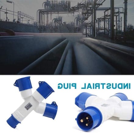 Waterdichte 3-Weg Verdeeldoos Industriële Stekker en Koppeling 16A IP44