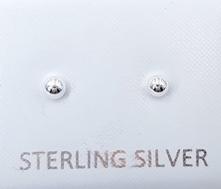 Zilveren oorknopjes 3mm bolletje