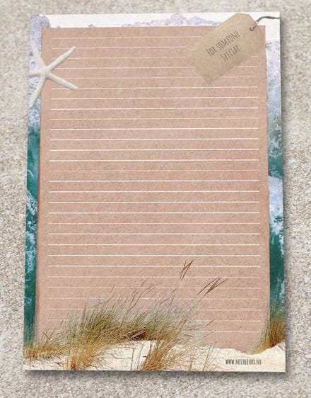 A4 schrijfblok Zee - Meer Leuks - Briefpapier - 50 vel - Postpapier Strand