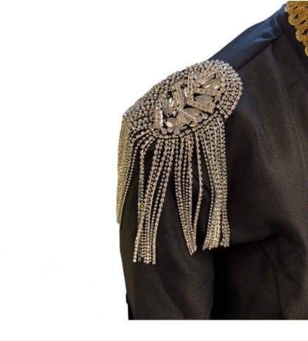 Epaulette - zilver - 1 stuk
