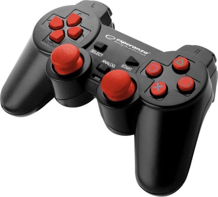 Esperanza Controller Corsair PC / Playstation 2 / Playstation 3 | Zwart Rood
