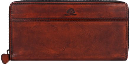 GREENBURRY portemonnee Destressed RV-Long Wallet RFID Rusty Orange terracotta