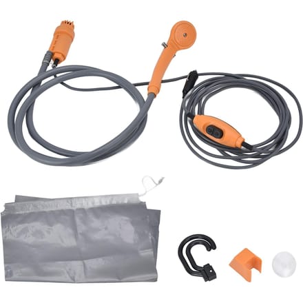 Campingdouche DC12V Draagbaar Hoge Flexibiliteit Duurzaam Plastic Rubber Ergonomisch Ontwerp Eenvoudig gray
