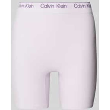 Broek met elastische band met label