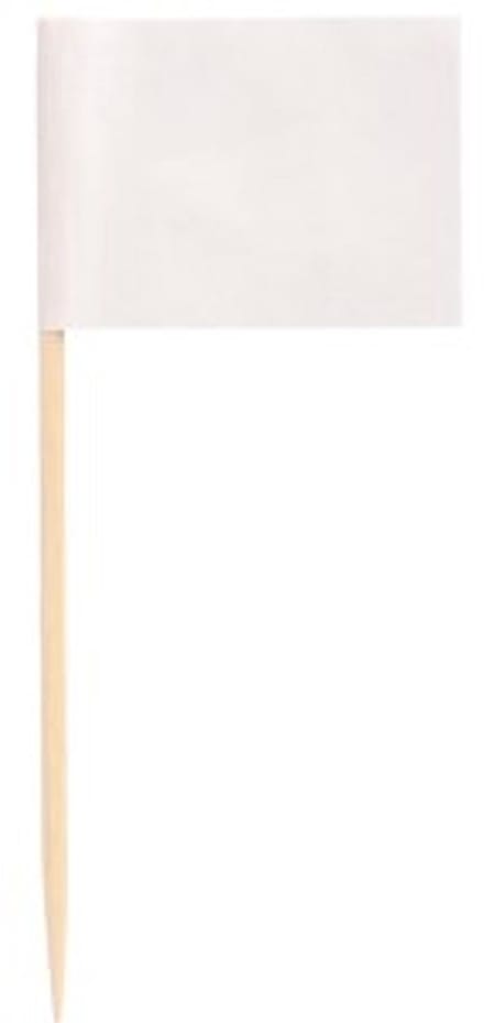 500 Decoprikkers 8 cm wit