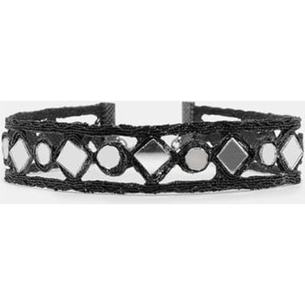Stradivarius Choker met spiegels  Zwart OS