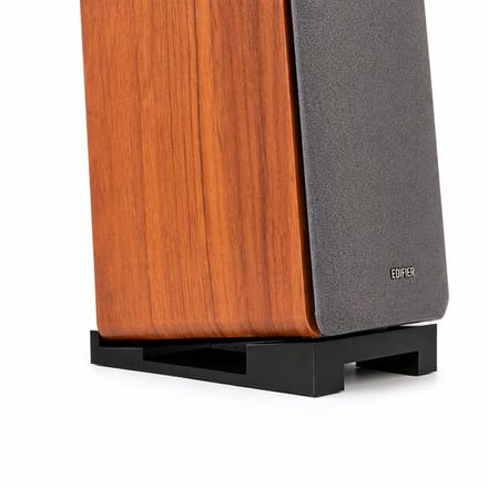 Alvora speaker standaard geschikt voor Edifier R1280DB - Bureau standaard voor boekenplank speaker - 13° kanteling - Zwart