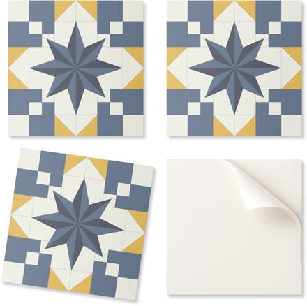 Set vinyltegels met geometrisch sterrenpatroon, 20x20x20 cm