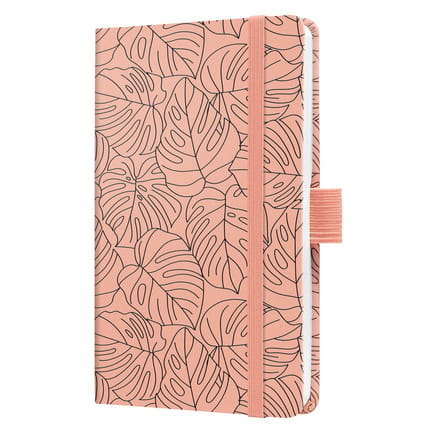Sigel weekagenda Beauty 2026 formaat A6 Rosa Monstera hardcover