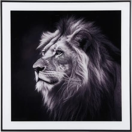 Present Time Wanddecoratie Lion - Zwart - 2x50x50cm - Modern