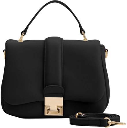 SEIDENFELT MANUFAKTUR Handtas Schoudertas Evje Top Handle Bag Black Zwart