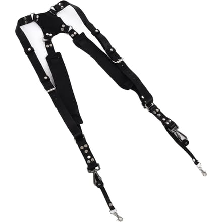 Leren Camerariem Dubbele Schouder Snapshot Harness Verstelbare Multifunctionele Camera Accessoires black