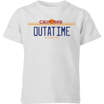 Back To The Future Outatime Plate Kids' T-Shirt - Grey - 122/128 (7-8 jaar)