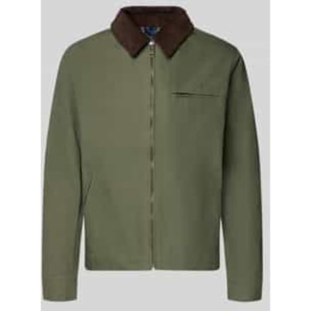 Regular fit jack met platte kraag