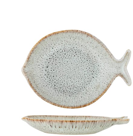 Bloomingville Serveerbord aardewerk naturel Fleur 27cm