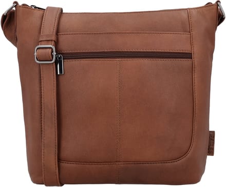 Beagles Benidorm Schoudertas - Crossbody - Dames - Praktisch - Tas - Leren Dames Tas - Cognac