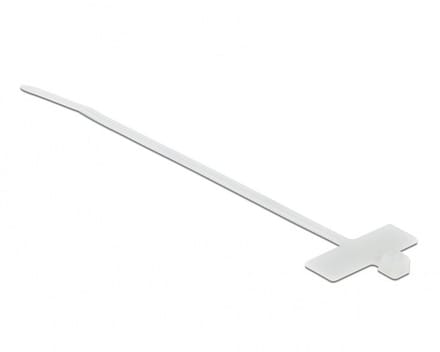 Tie-wraps 200 x 2,5mm / transparant - met label (100 stuks)