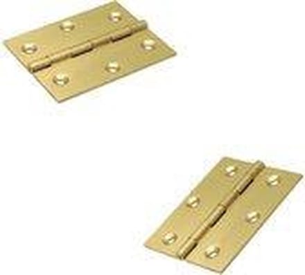 i-Fix scharnier met vaste pen| messing | 50 x 32 mm | 2 stuks