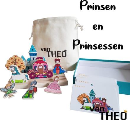 van Theo® Diepte Puzzel - Prinsen & Prinsessen - Houten Puzzel - Smartgames - Speelgoed 3 jaar