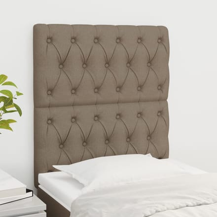 vidaXL - Hoofdbord - taupe - 80x7x118/128 - cm - Stof