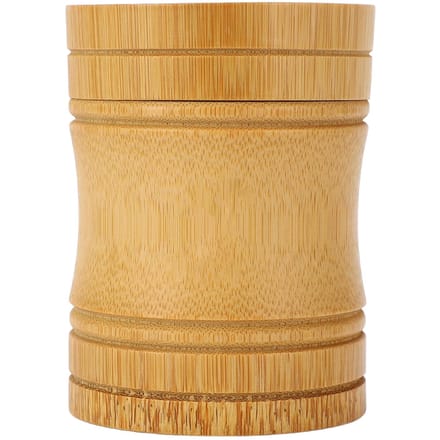 Boîte de rangement portable et légère en bambou pour thé beige