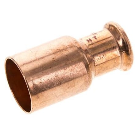 Perskoppeling - 22mm Persmof & 35mm Buiseinde - Koperlegering