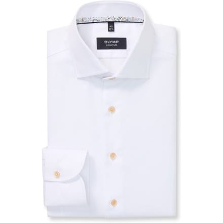 OLYMP Signature Overhemd, Tailored Fit, Signature Kent, Wit